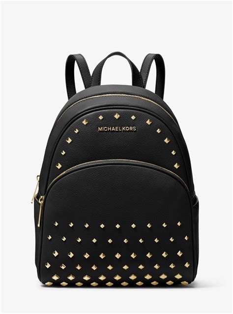 michael kors abbey md studded backpack|Abbey Medium Studded Pebbled Leather Backpack .